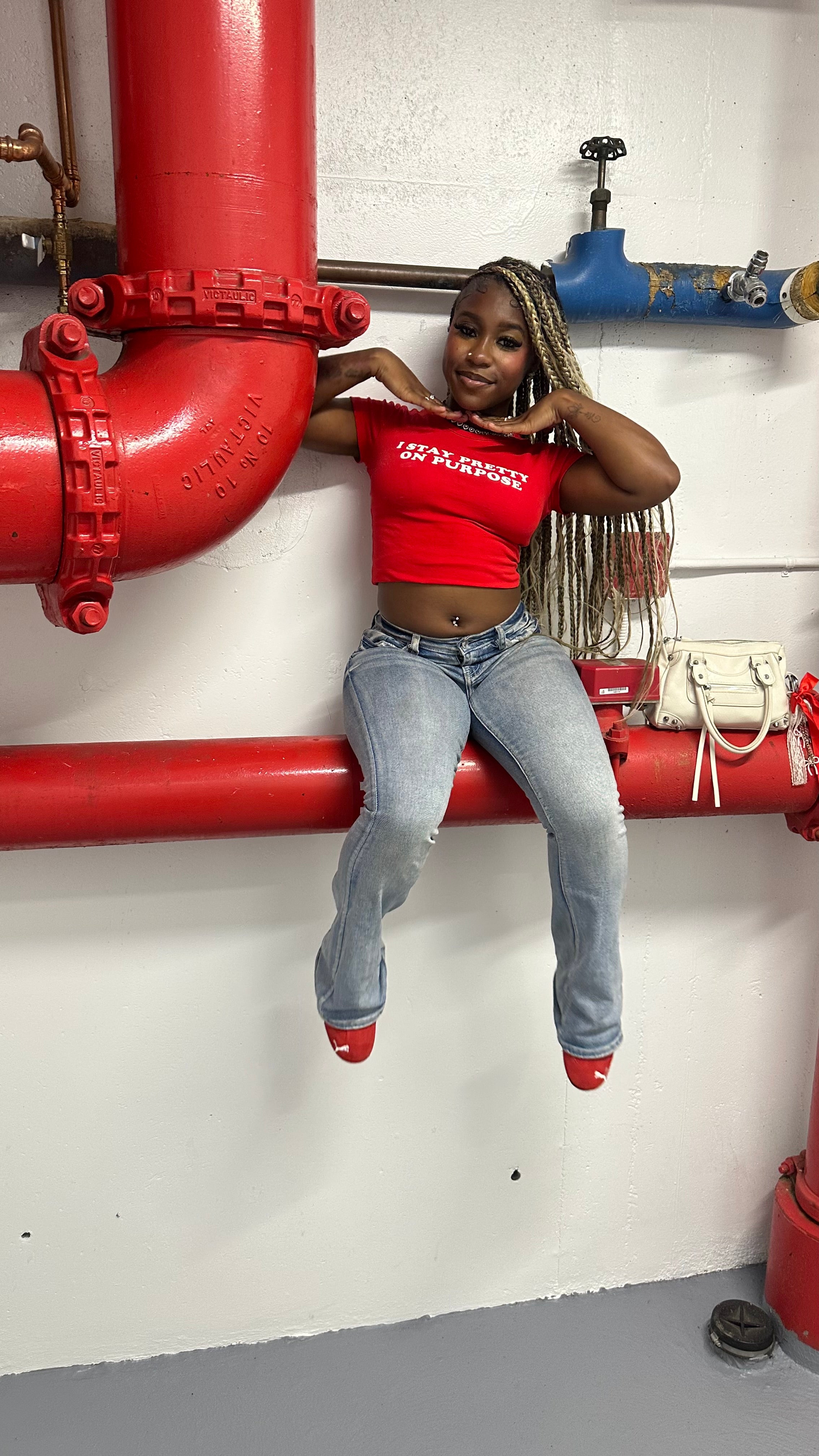 Purpose baby tee (red)
